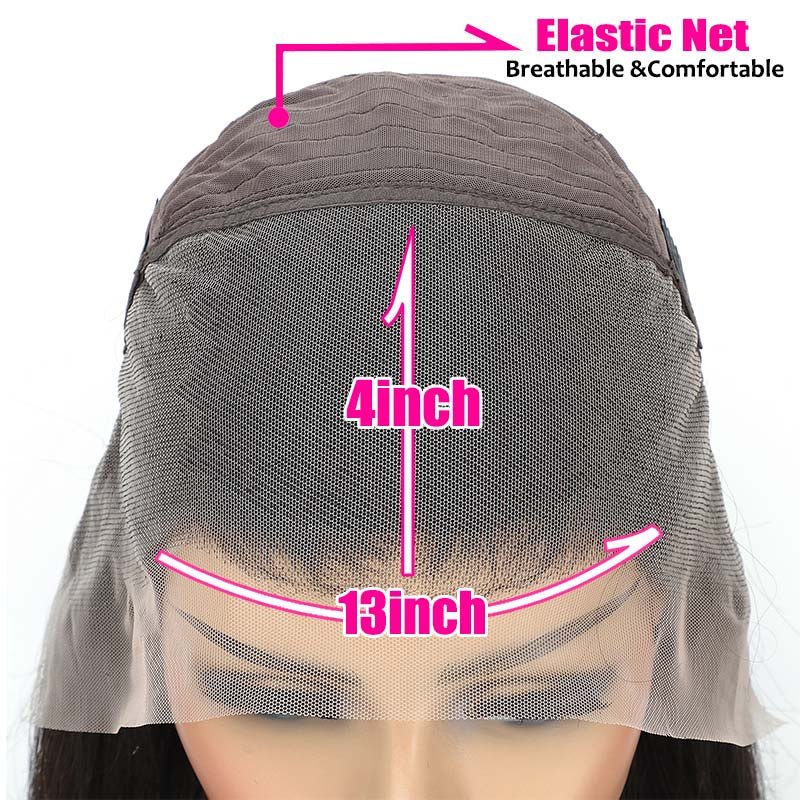 Glueless 13x4 HD Transparent Lace Frontal Straight Wigs For Women