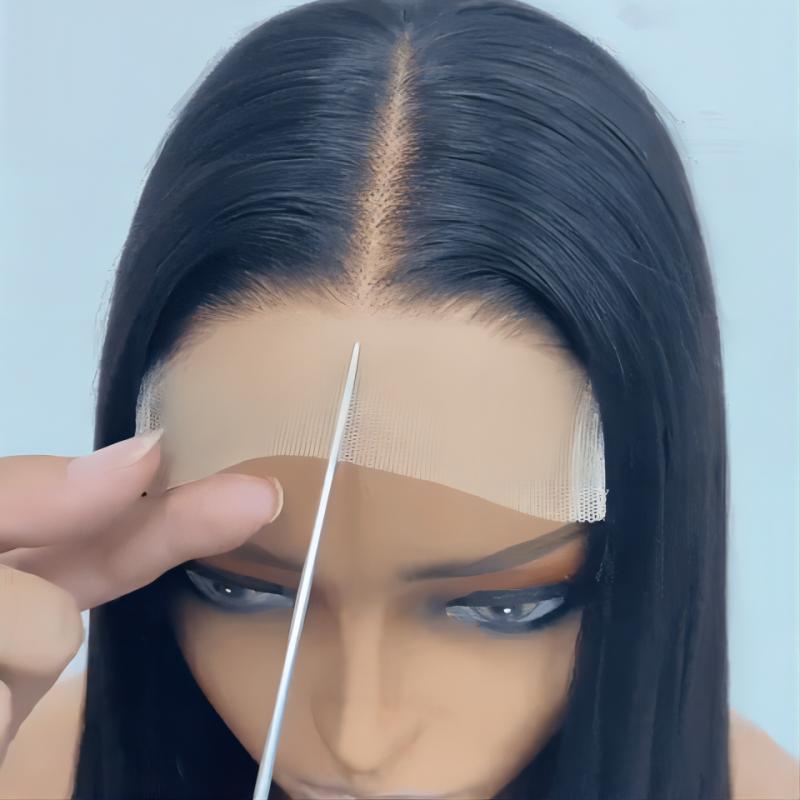 Glueless 4x4 Lace Closure Pre Plucked Straight Wigs