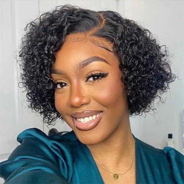13x4 Lace Front Pixie Cut Wig 8 inch Ear to Ear Lace Front Human Hair Wig Glueless Short Wigs