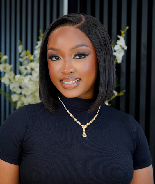 Super Double Drawn Vietnamese 5x5 Lace Wig Straight Col Natural 10 Inch