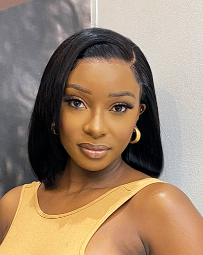 Brazilian Lace Front Wig Glueless - Straight - 8"