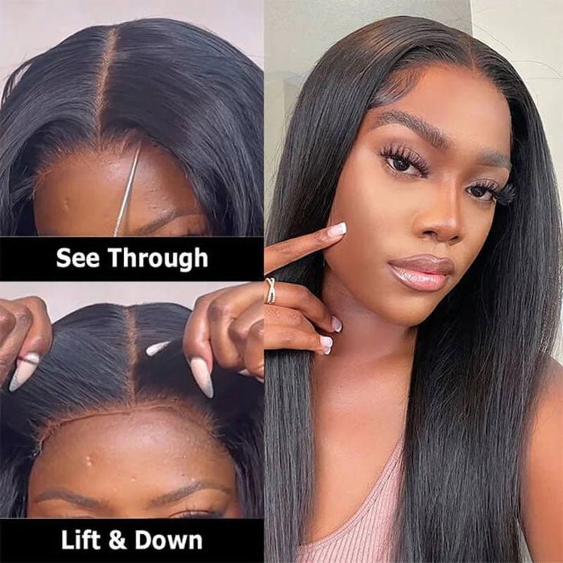 ReadytoGo Glueless 13x4 Full Frontal Lace Straight Peruvian Human Hair Wig (Copy)