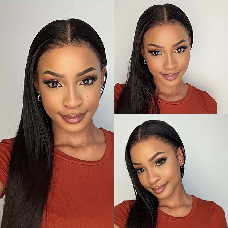 ReadytoGo Glueless 13x4 Full Frontal Lace Straight Peruvian Human Hair Wig (Copy)