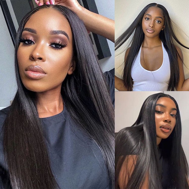 20 inch Glueless 5x5 Lace Closure Straight Invisible Knots Natural Virgin hair